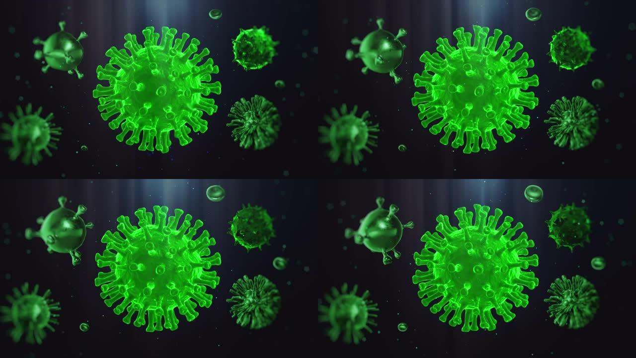 4k冠状病毒绿色病毒细菌细胞