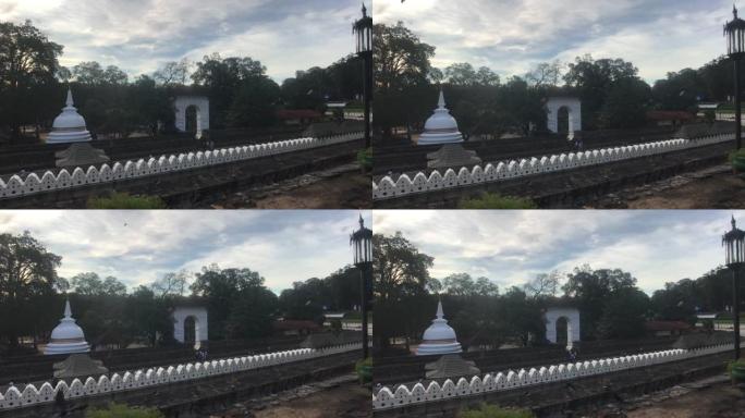 康提、斯里兰卡、达戈巴沿著寺庙内的篱笆