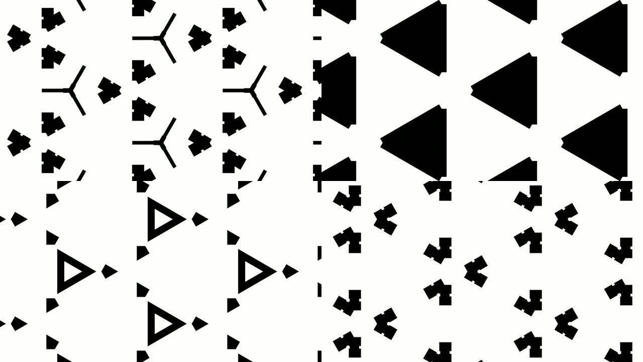 黑白万花筒六边形图案