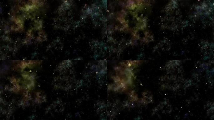 深空之旅，宇宙。具有宇宙，星系背景的恒星，星云和灯光。