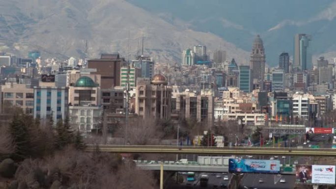 德黑兰城市景观城市风光交通实况都市生活