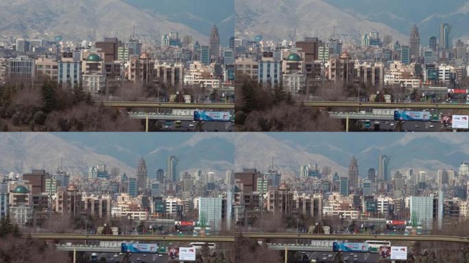 德黑兰城市景观城市风光交通实况都市生活