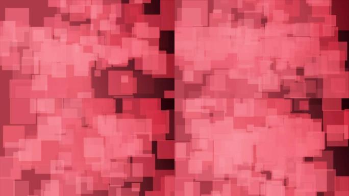 4k抽象红色背景图案与正方形