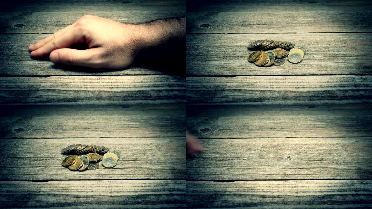 手传钱-4k视频硬币
