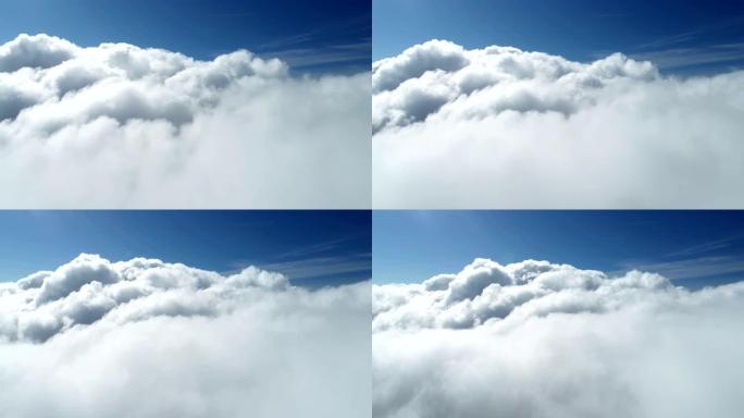 在云上飞翔云端云层穿云
