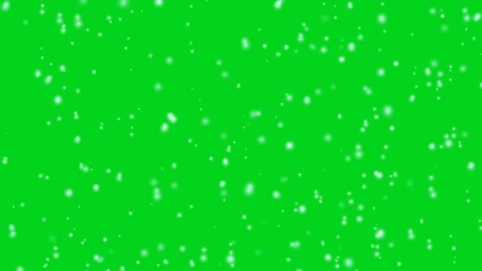 雪的效果和增加沉重的时间和柔软的结束绿色屏幕
