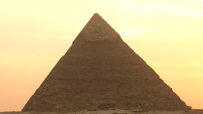 埃及吉萨日落时的大金字塔时间流逝