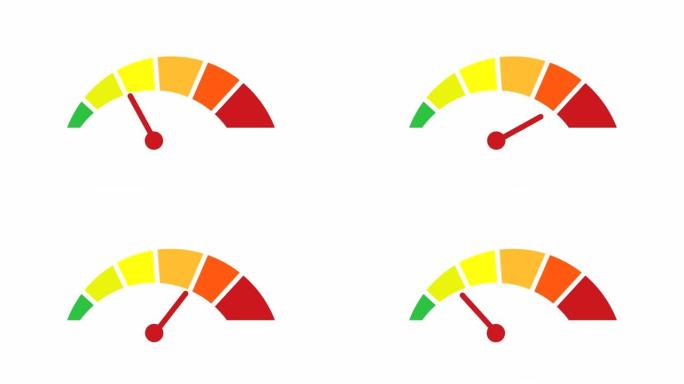 动画指示器液位计客户服务。4K UHD视频循环卓越满意度概念