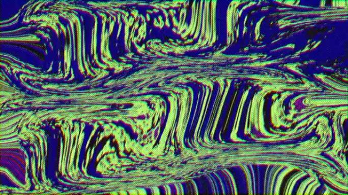 液体背景，数字生成的抽象动画，彩虹损坏的系统视频特效