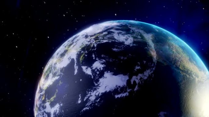 太空中的3D行星地球