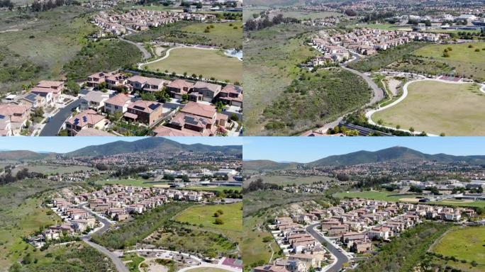 加利福尼亚州圣地亚哥托里·希兰兹住宅分区的鸟瞰图