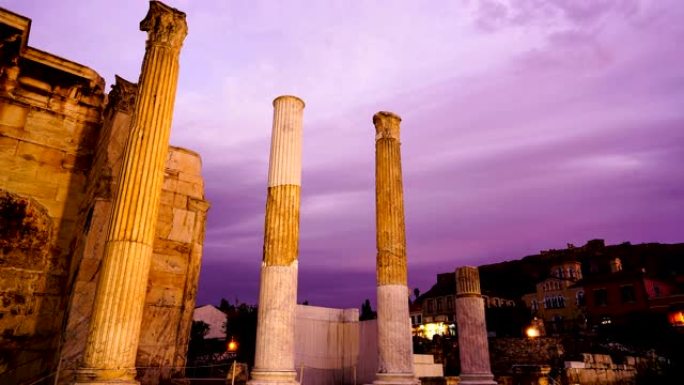 延时: 雅典雅典卫城日落
