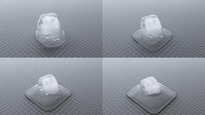 饮料冰片融化的过程