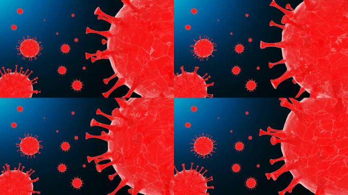 红色循环新型冠状病毒肺炎冠状病毒