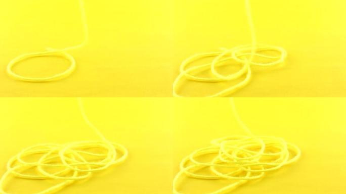 纱线颜色黄色落在黄色屏幕上