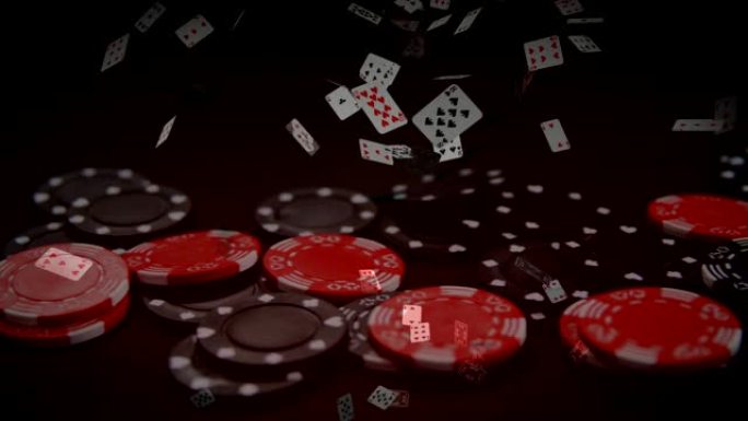 筹码落在桌子上破产德州扑克赌博筹码
