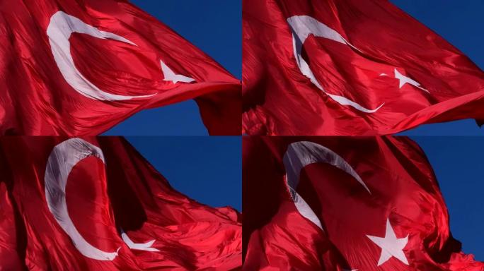 土耳其国旗近距离射击