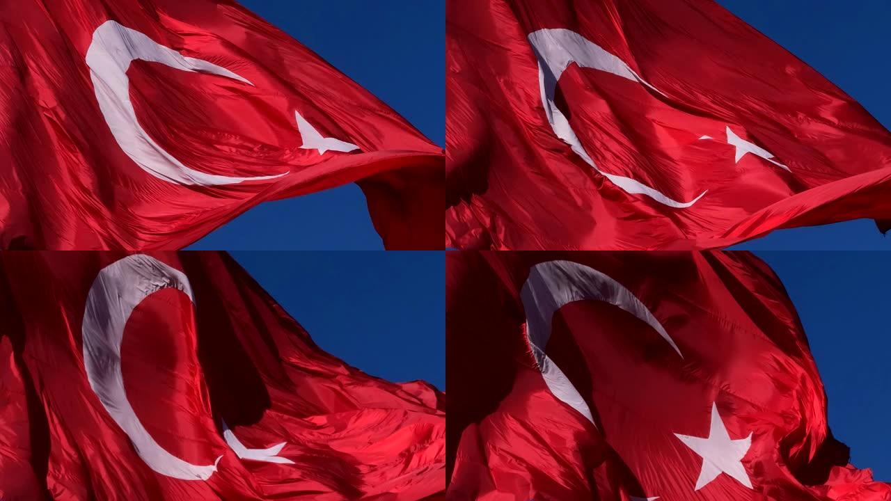 土耳其国旗近距离射击