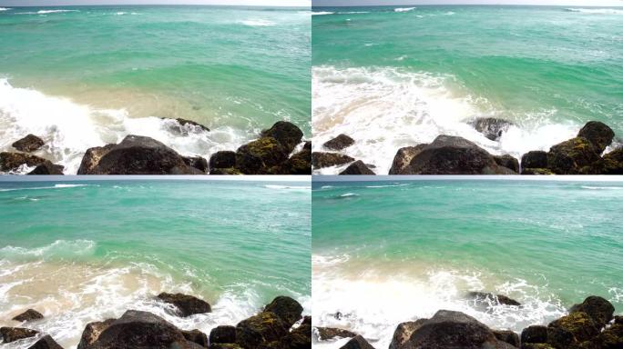 海洋冲浪和石头风景风光白色浪花潮汐海浪海