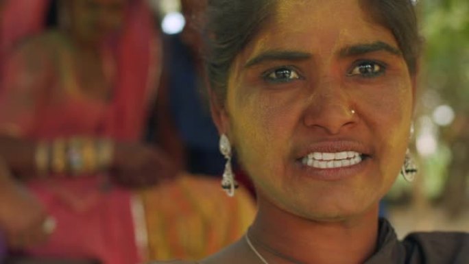 拉贾斯坦邦人在印度庆祝色彩节胡里节