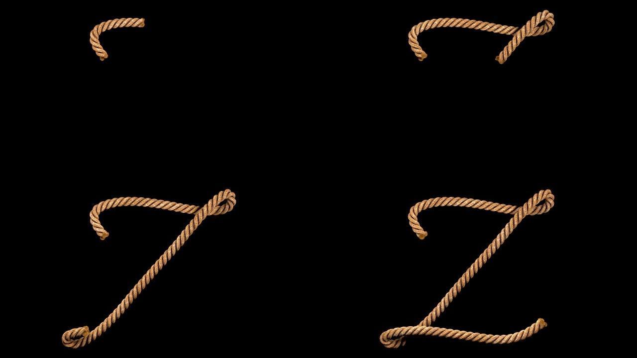 绳文本字体Z