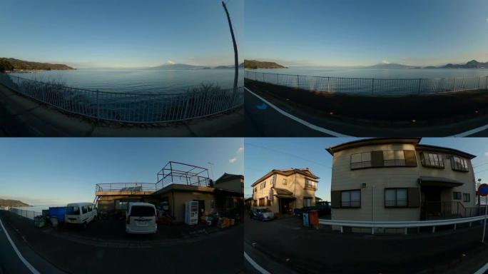 沿着海岸行驶 | 从汽车上看富士山
