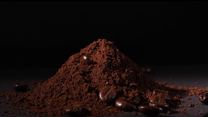 咖啡豆咖啡粉萃取冰美式咖啡制作