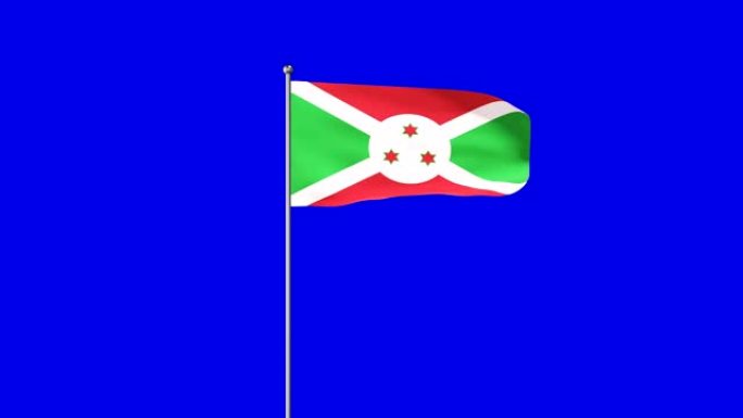 布隆迪升起的旗帜布隆迪升起的旗帜