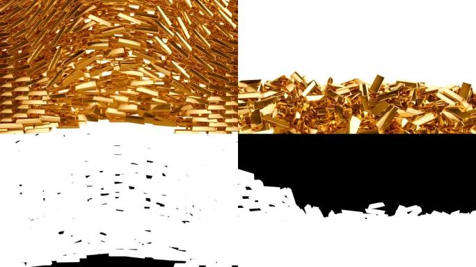 慢动作中摇摇欲坠的金条