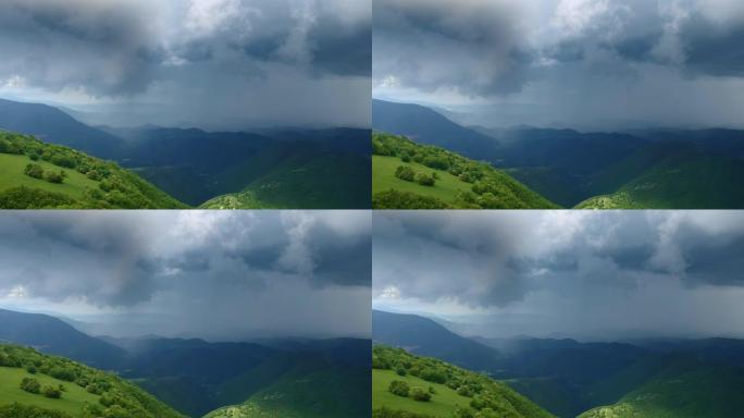 雷雨鸟瞰图，灵感概念视频高清