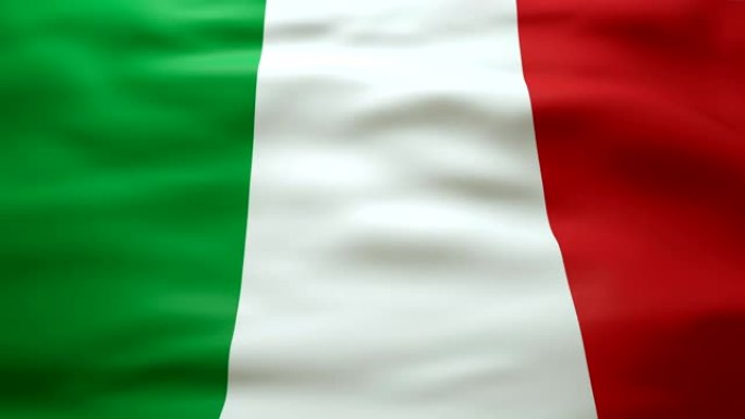挥舞着意大利国旗环