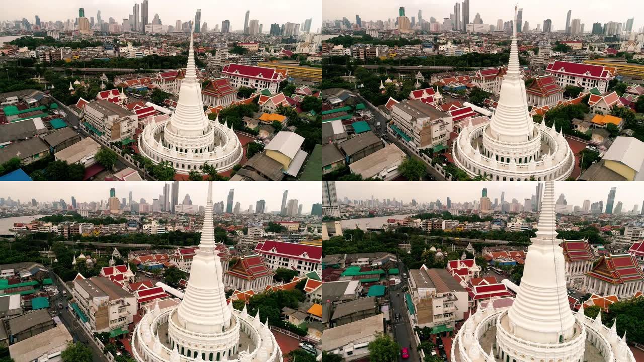 曼谷多恩的寺庙鸟瞰图