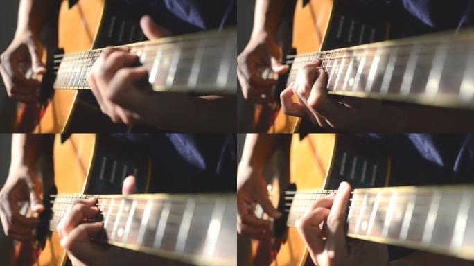 演奏原声吉他指板视频素材吉他演奏