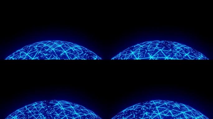 Sphere抽象数字技术的科幻未来派，3D渲染
