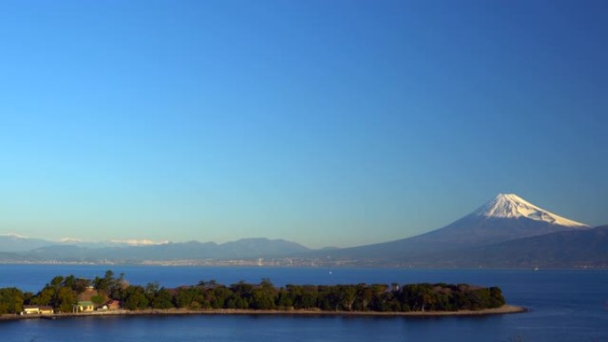 富士山和海，静冈大崎的景色