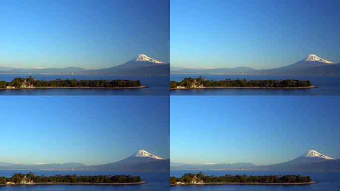 富士山和海，静冈大崎的景色