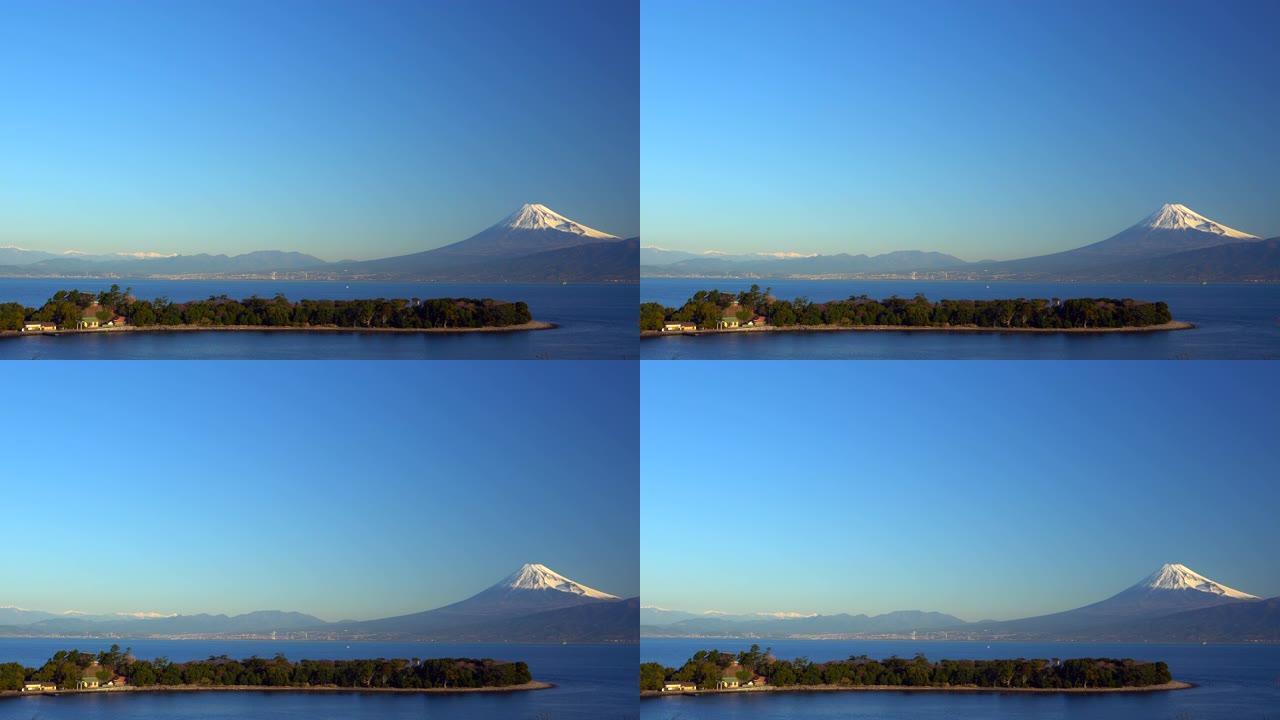 富士山和海，静冈大崎的景色