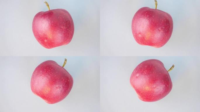 红苹果旋转一圈。果。收获。视频。