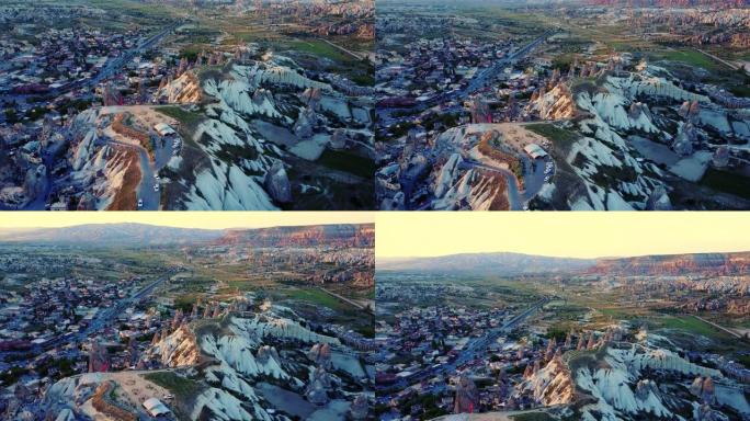 urkey Cappadocia充分的景观，从无人机拍摄