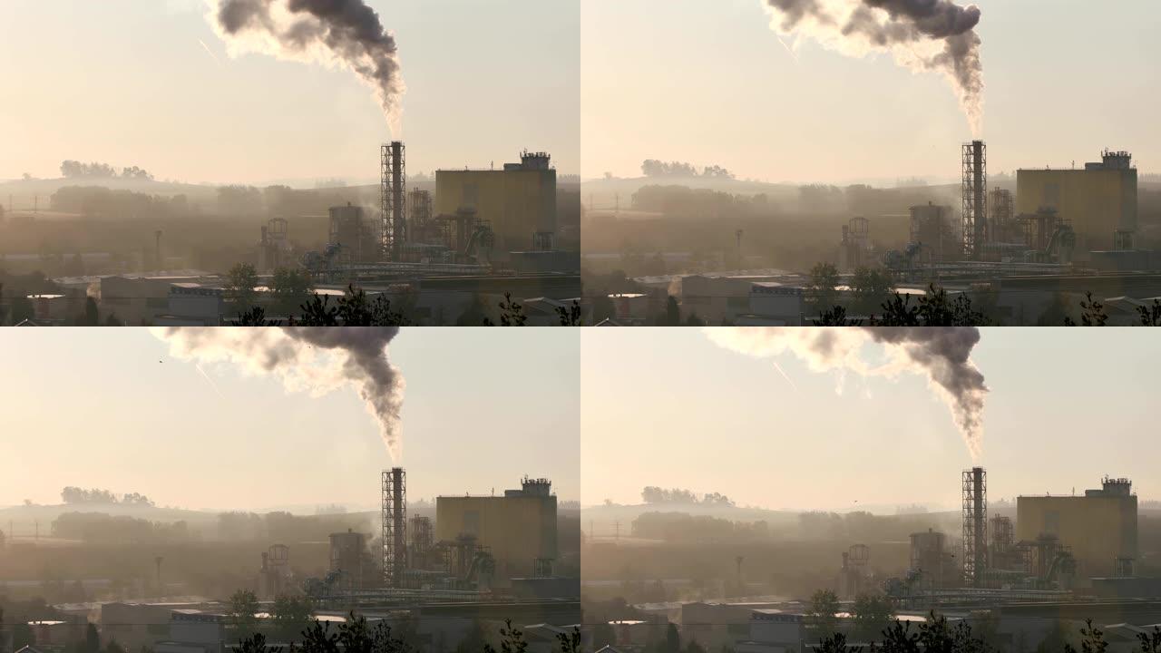 吸烟工业管道，空气污染