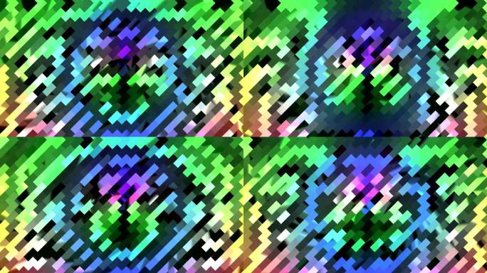 抽象彩色霓虹灯背景循环