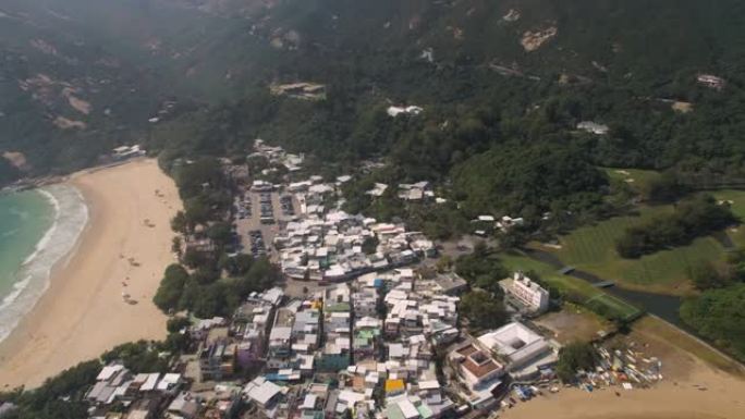 香港空中v192鸟瞰图飞越石澳村