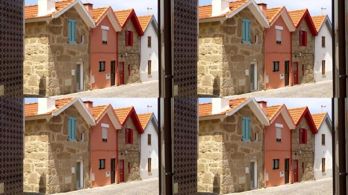 葡萄牙维拉查彩色房屋街