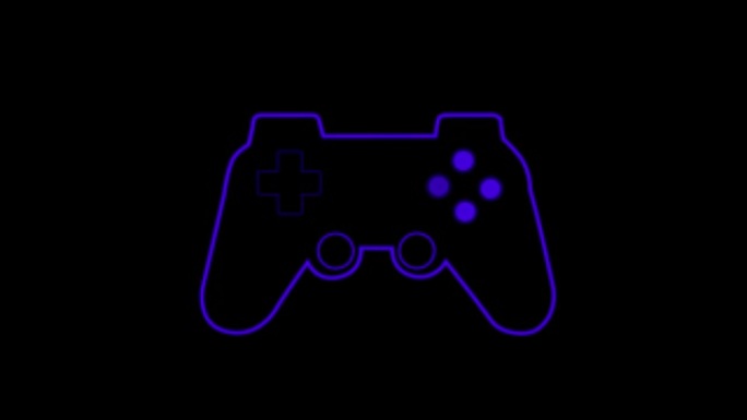 紫色电子游戏标志的动画