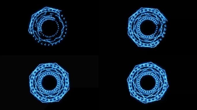 六角形火力在强大的蓝色魔术圈周围压倒