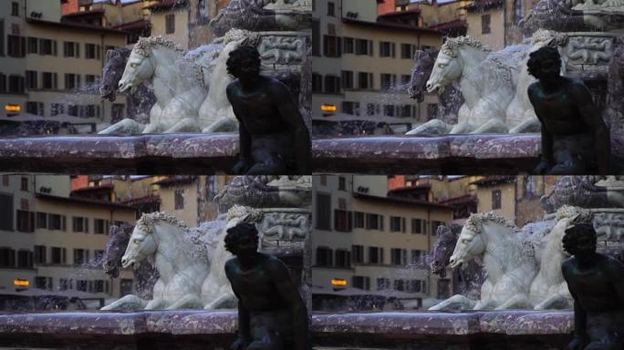 位于意大利佛罗伦萨主广场的海王星喷泉。
