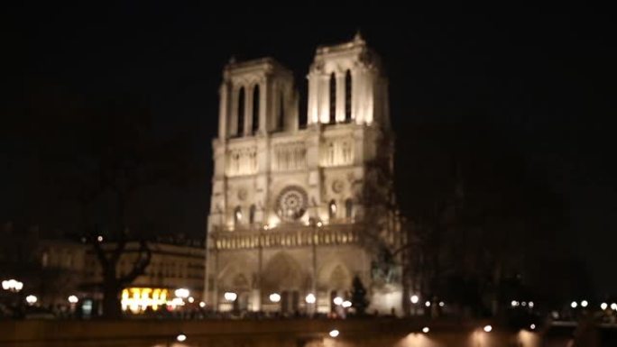 巴黎圣母院大教堂和塞纳河