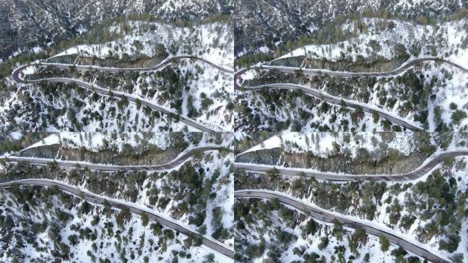 雪山路鸟瞰图