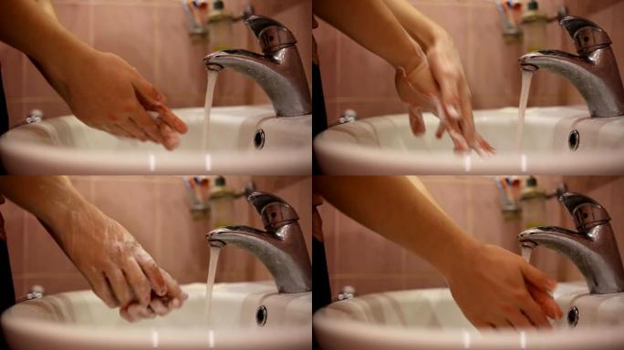 用肥皂和温水洗手，以防止冠状病毒大流行。与防腐剂和消毒剂手卫生。细菌和抗病毒预防。