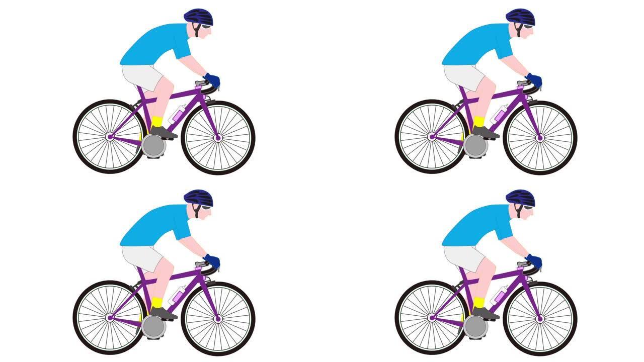 自行车比赛卡通人物骑车mg动画三维山地车